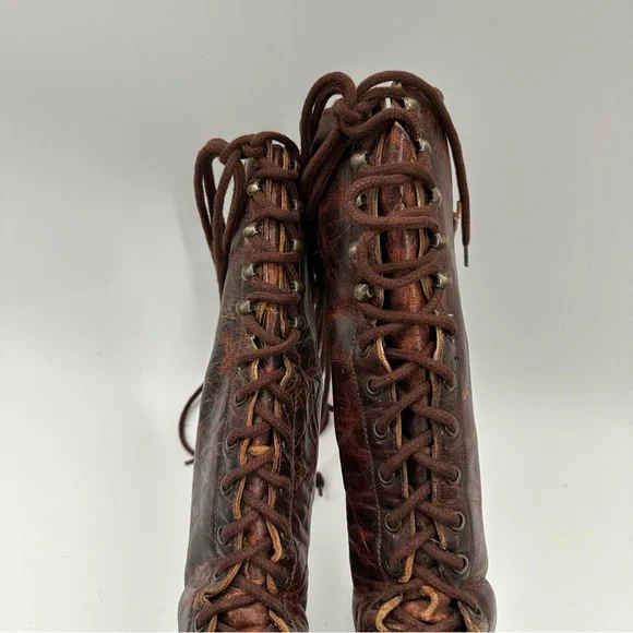 Flawed Freebird By Steven Grany Brown Leather Boots - Picture 11 of 15